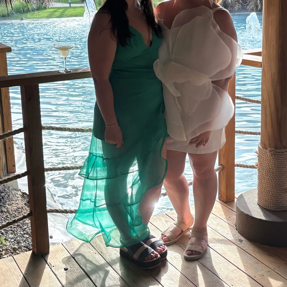 Green High Low Dress - Picture 4 of 4